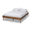 Baxton Studio Lissette Walnut Brown Finished Wood Queen Size Platform Bed Frame 156-9408